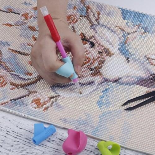 1pcs 5D Diamond Painting Tools Drill Pen Grip For Better Comfort Ergonomic Soft Grip Diamond Painting Sticky Pen Accessories