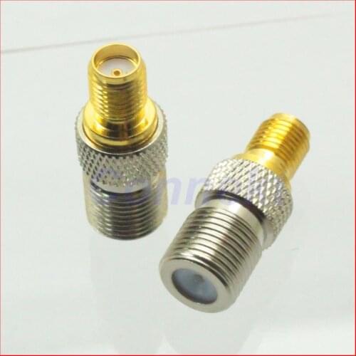 10pcs/lot F female jack to SMA female jack center RF coaxial adapter connector
