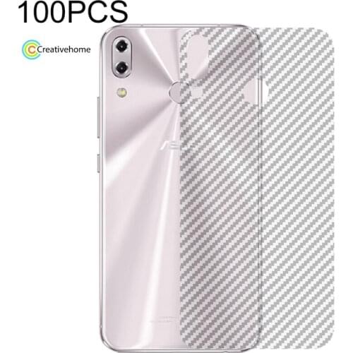 100 PCS Carbon Fiber Material Skin Sticker Back Protective Film For ASUS Zenfone 4 ZE554KL