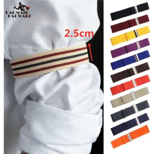 2.5cm Elasticated Unisex Armbands Sleeve Garter Adjustable Gift Shirt Sleeve Holder Cufflink Business Wedding Groom Accessory