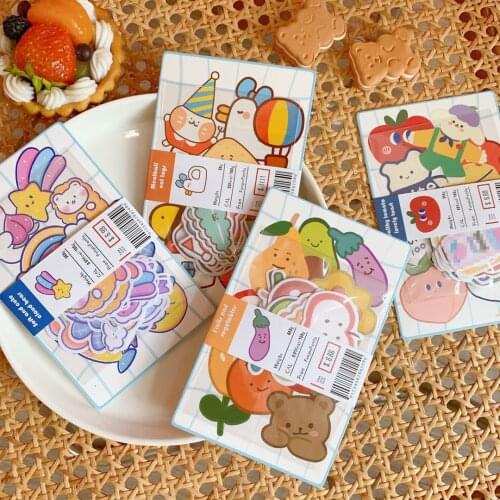 Yisuremia 20Sheets Kawaii Cute Decorative Stickers For Scrapbooking Crafts Journal Planner DIY School Stationery Sealing Sticker