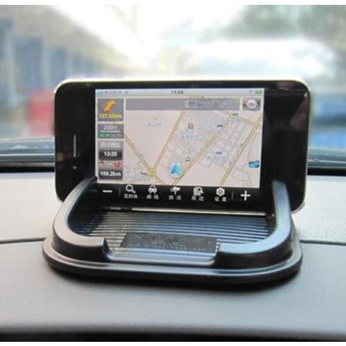 40%HOTPhone Holder Single Slot Anti-slip Black Universal Dashboard Phone Pad Mat for Car
