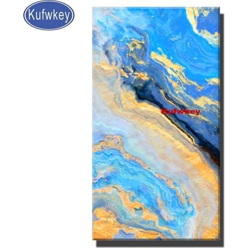 Green Blue Gold Ocean River 3d Diy diamond painting Full Square/Round drill 5d Diamond Embroidery Warm Color Art 3d cross stitch