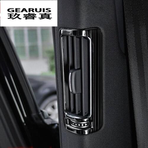 Car Styling B pillar air conditioning AC Outlet sequins frame covers stickers Trim For Audi Q7 stainless steel Auto Accessories