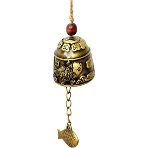 Blessing Bell Luck Fish Feng Shui Bell Blessing Good Luck Fortune Hanging Wind Chime Decorative Pendant Gift