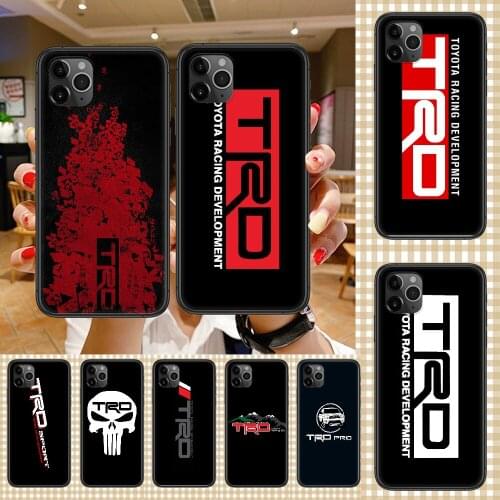 Car JDM TRD logo Phone Case Cover Hull For iphone 5 5s se 2 6 6s 7 8 12 mini plus X XS XR 11 PRO MAX black art Etui tpu shell
