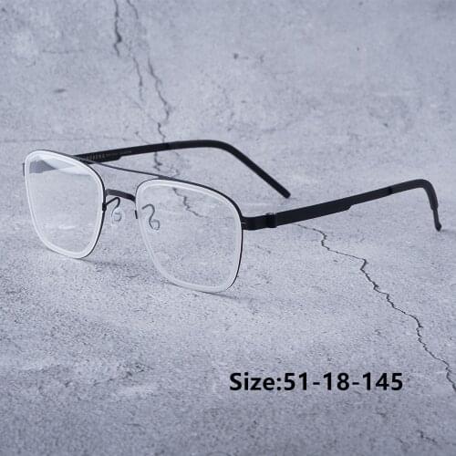 Denmark Brand Green Frame Women Men Korean Glasses Myopia Double Beam Glasses Brand Designer Metal Glasses Frame Clear Glasses