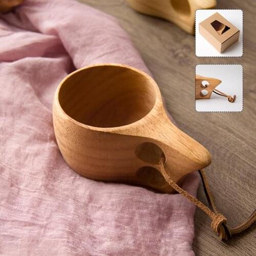 Wooden Big Belly Cups Handmade Natural Spruce Wood Cups Beer Tea Coffee Milk Water Cup Kitchen Bar Drinkware Dropshipping