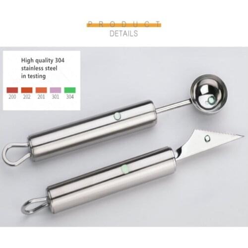 Dessert Tools Food Melon Spoons Scoop Fruit Carver Baller Kitchen Tools Fruit Carving Knife Set Watermelon Slicer Knife