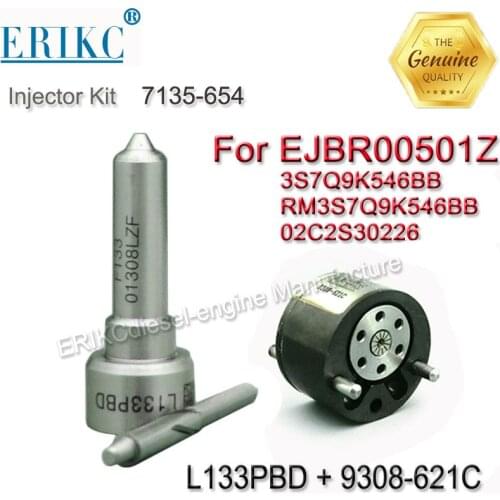 ERIKC Injector Repair Kits 7135-654 Valve 9308-621C 28239294 Nozzle L133PBD for EJBR00501Z 3S7Q9K546BB RM3S7Q9K546BB 02C2S30226