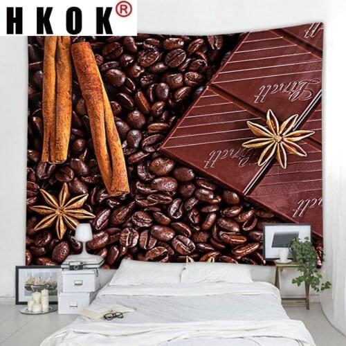 HKOK Chocolate Tapestry Wall Rugs Wall Hanging Covering Fabric Mural Background Cloth Towel Beach Blanket Living Home Decor