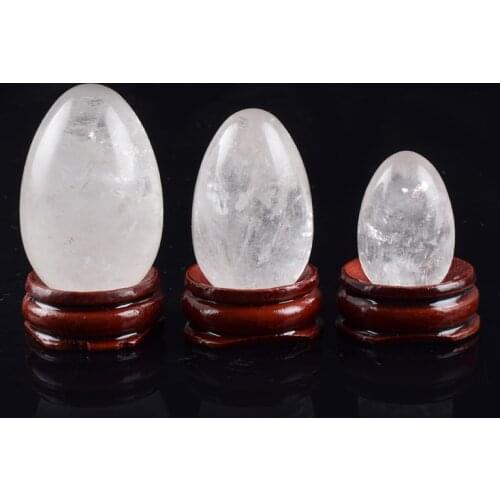 Crystal Egg Natural Stone Rock Quartz Yoni Ball Undrilled Ball Set Pelvic Floor Muscle Vagina Health Care Massage Kegel Exercise