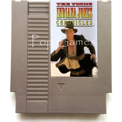 Young Indiana Jones Chronicles 72 Pin Game Cartridge for 8 Bit Video Game Console Region Free English Language