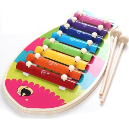 Baby toys educational wooden music toy Xylophone percussion with many design in fruits and animals good gift for boy and girl