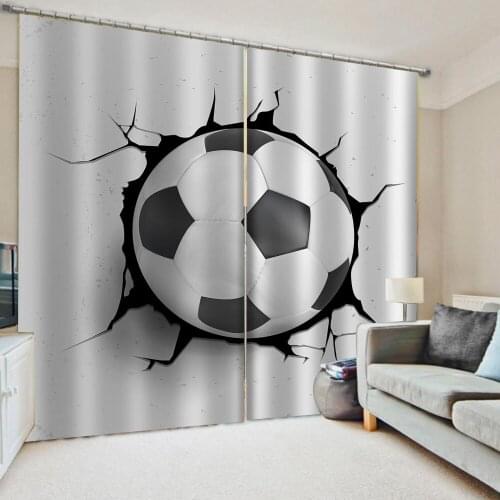 Customized size Luxury Blackout 3D Window Curtains For Living Room black and white ball curtains stereoscopic curtains