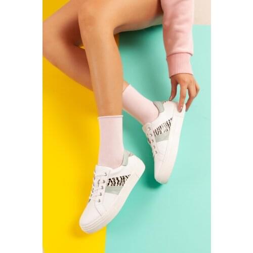 Jilberto Genuine Leather Royalty White Zebra Detailed Sneakers Sports Shoes 'Turkish' Quality 2021 Fashion Design Season Comfort Fas