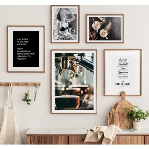 Food Drink Kitchen Poster Coffee Guide Pasta Canvas Painting Art Print Modern Wall Picture Dining Room Restaurant Decoration