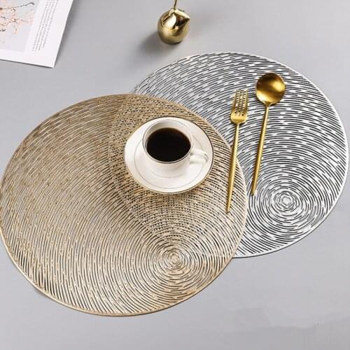 38cm Nordic Tableware Mat Western-style Pvc Placemat Thermal Insulation Marble Table Mat Household Anti-scalding Waterproof