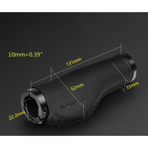 Fiber Leather Mountain Bike Scooter MTB Bicycle Handlebar Cover Handle Grips Bar End Non-slip Dual Lock-on