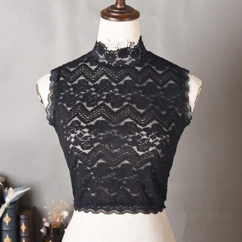 Lace Embroidery Fake Collar for Women Shirt False Collar Stand Detachable Shirt Collars Female Neckwear Sweater Nep Kraagie