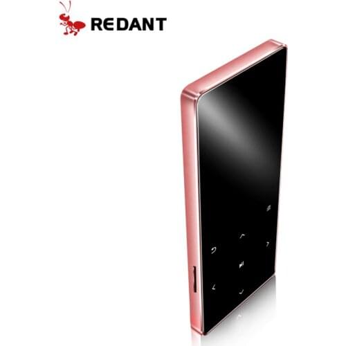 REDANT MP4 Player with Bluetooth Built-in Speaker Touch Key FM Radio Video Play E-book HIFI Metal MP 4 Music Player 8G 16G 32GB