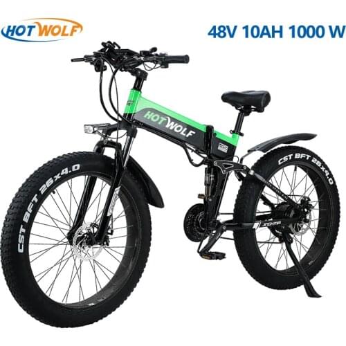 Electric Bike Bicycle Oil Brake 26 Inch Mountain Bike 1000W Folding Universal Snow Beach Bike 4.0 Fat Tire E-BikeNew Arrivals