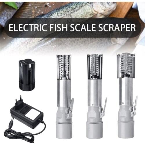 120W Portable Cordless Electric Fish Scaler Fishing Scraper Clean Fish Stripper Scale Remover Descaler Waterproof Cleaning Tool