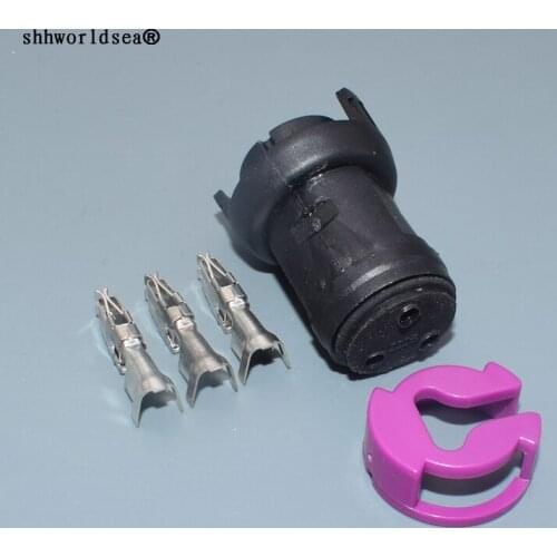Shhworldsea 3pin 6.3mm auto plastic female housing plug 813971987 wire harness female connector 813 971 987