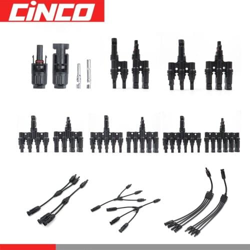 Solar Connector 30A 1000V MC4 T 2T 3T 4T 5T 6T 2Y 3Y 4Y Branch Spanner Solar Panel wire Connect Pocket Series parallel Plug