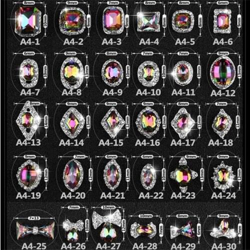 10pcs Nail rhinestone exquisite Glittering alloy bright flame Diamond nail accessories nail jewelry crystal nail art