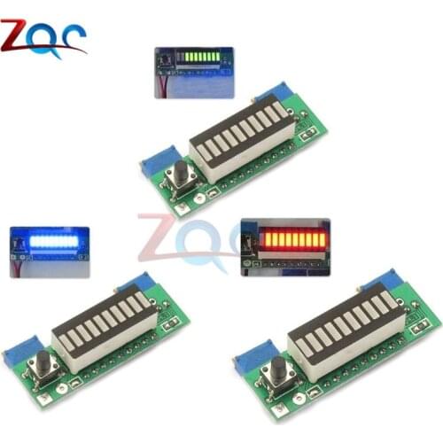 LM3914 LED Display Board 3.7V Lithium Battery Capacity Indicator Module LED Power Level Tester Electronic Diy Ki