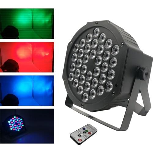 Fast Shipping LED 36x3W RGB LED Flat Par RGBW Color Mixing DJ Wash Light Stage Uplighting KTV Disco DJ DMX512 Decorative Lamp