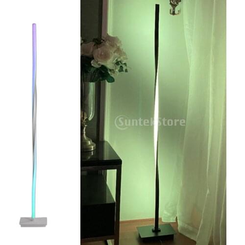 Helix Color Changing LED Corner Floor Lamp Pole Light Decoration US Plug