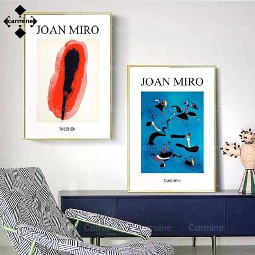 Joan Miro Exhibition Printing Picture Vintage Abstract Canvas Paintings Posters Mid Century Retro Prints for Home Wall Art Decor