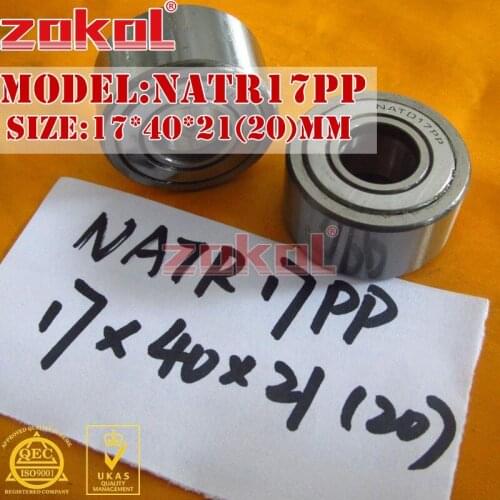 ZOKOL NATR17 PP NATR17PP Yoke Track Roller Bearing 17*40*21mm