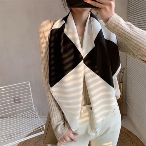 2021 new spring women scarf quality shawl silk fashion scarf headscarf beach sunscreen bag headscarf scarf 90cm*90cm