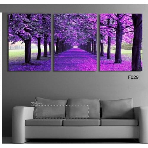 3 PCS Custom Photo diamond cross stitch painting purple tree picture Diamond full square/round drill Rhinestone embroidery WW041