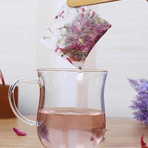 50Pcs/set Teabags 10*7cm Empty Tea Bag Multifunction Non-woven Heal Seal Filter Tea infuser Herb Loose Strainer Disposable