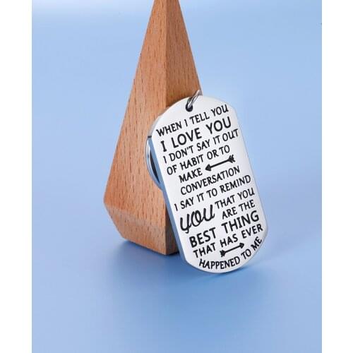 I Love You Birthday Valentine Day Keychain Gifts for Boyfriend Husband Girlfriend Wife Couples Key Chain Christmas Gift