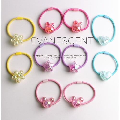 10PCS New Princess Flower Color Ball Kids Elastic Hair Bands Baby Headdress Children Hair Ropes Girls Hair Accessories