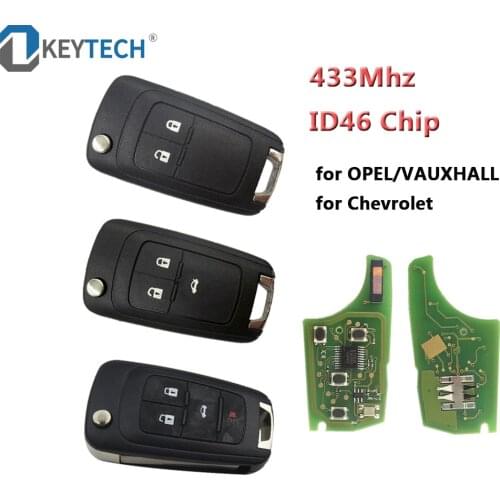 OkeyTech Remote Key 433Mhz ID46 Chip 2/3/4 BTN for Chevrolet Malibu Cruze Aveo Spark Sail For OPEL/VAUXHALL for Astra J Corsa E