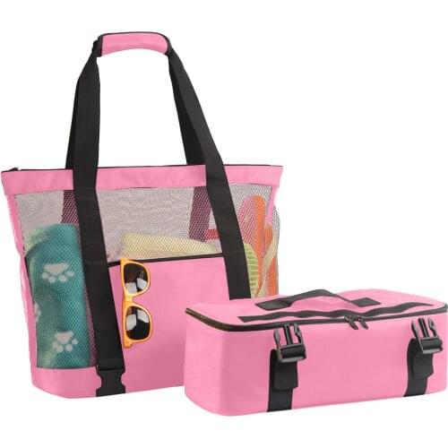 Two in One Outdoor Detachable Camping Beach Transparen Storage Women Handbag Candy Color Single Shoulder Large Capacity X653D