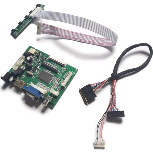 Screen 14"fit N140BGE/N140B6 LCD display controller drive board DIY kit VGA+AV 40-Pin LVDS 1366*768 WLED 60Hz
