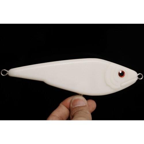 GYFISHING 5 Pcs Unpainted Fishing Pike Muskie Suspending Glide Jerk Baits Hard Lures 150mm/65g