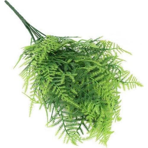 7 Stems Artificial Emulation Plastic Asparagus Fern Green Plants Home Office Wedding Bonsai Foliage Floral Decoration Crafts