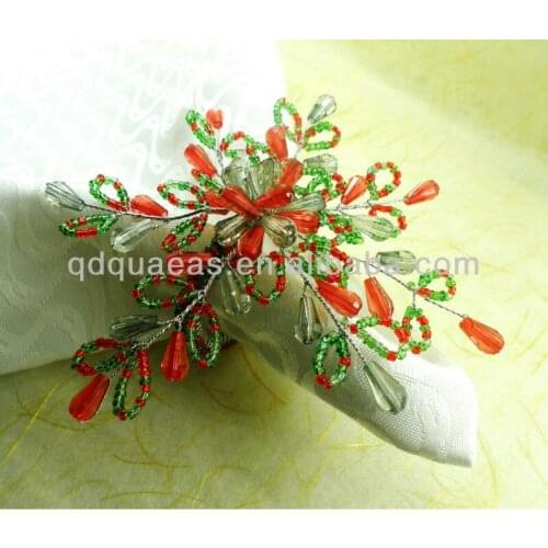 Beaded wedding napkin ring, napkin holder, decoration napkin ring