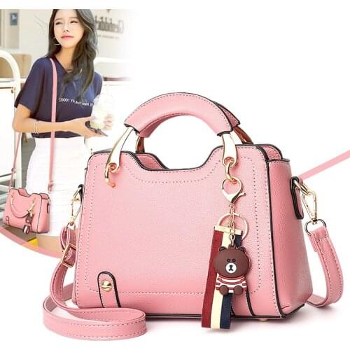 Purses and Handbags for Women Ladies Fashion PU Leather Cute Pendant Top Handle Satchel Shoulder Tote Bags