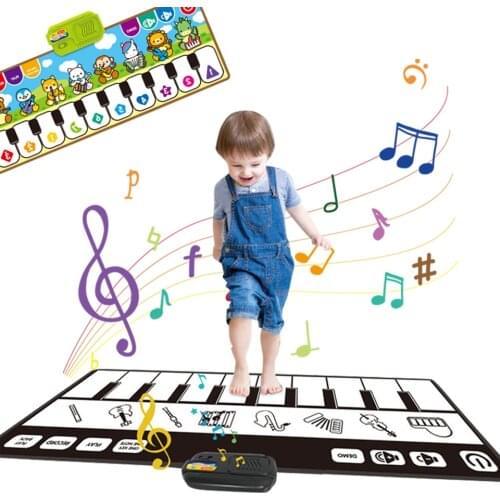 Piano Mat Musical Keyboard Playmat Electronic Music Play Blanket Dance Mat Early Educational Toys For Boys Girls Birthday Gifts