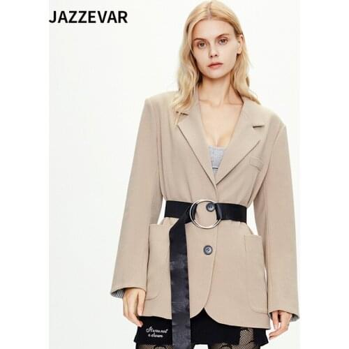 JAZZEVAR 2021 Spring and Autumn New Products Casual Loose Suit Short Womens Small Jacket