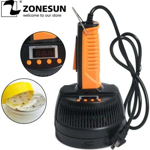 ZONESUN Microcomputer Handheld Electromagnetic Induction Aluminum Foil Heat Sealing Machine Continuous Bottle Induction Sealer